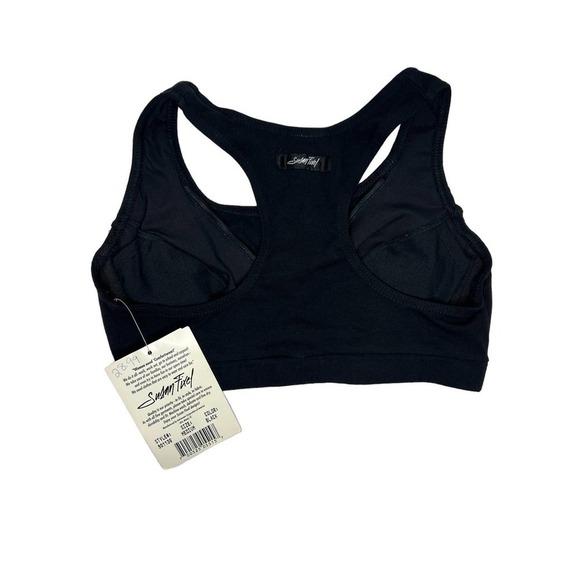 VINTAGE NEW OLD STOCK Susan Fixel Black Sports Bra Size Medium - Picture 2 of 3